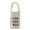 Silver, variant on Hersfrd Mini 3 Digit Combination Padlock Zinc Alloy Travel Luggage Lock (Silver)