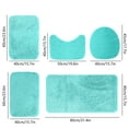 thumbnail image 3 of Fufafayo under $5 5 Pieces Shaggy Bath Mat Set, Soft Absorbent Plush Bathroom Rugs, Non Slip Microfiber Bath Rugs with U-Shaped Contour Toilet Mat, 3 of 7