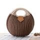 thumbnail image 1 of Zhuge Bolso de hombro tejido para mujer, bolso de mano tejido, bolso de mano tejido elegante para playa de verano, bolsos de hombro de 6,39 x 6,7 x 6,39 pulgadas (marrón), 1 of 4
