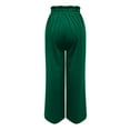 thumbnail image 5 of AWXNJUX Linen Pants Women Women's Elastic High Waisted Fashionable Wide Leg Pants With Slimming and Drapey Wide Leg Pants Pants Womens Womens Pants (Green2,L), 5 of 6