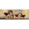 thumbnail image 3 of Sanzio, Raffaello 18x9 Black Modern Framed Museum Art Print Titled - Angeli - Madonna Sistina, 3 of 5