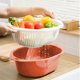 thumbnail image 3 of Juegos de tazones de colador de cocina, tazón de lavado multifunción con coladores, canasta y tazones de drenaje para verduras, frutas, mezcla de Naranja Macarena Cuenco del colador del colador, 3 of 8