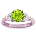 thumbnail image 3 of Star K � Round 7mm Genuine Peridot Marquee Design Promise Engagement Ring, 3 of 9