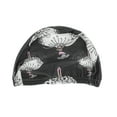 thumbnail image 1 of Gorro de natación de nailon con patrón de figura único 1 Pc Negro Blanco, 1 of 5