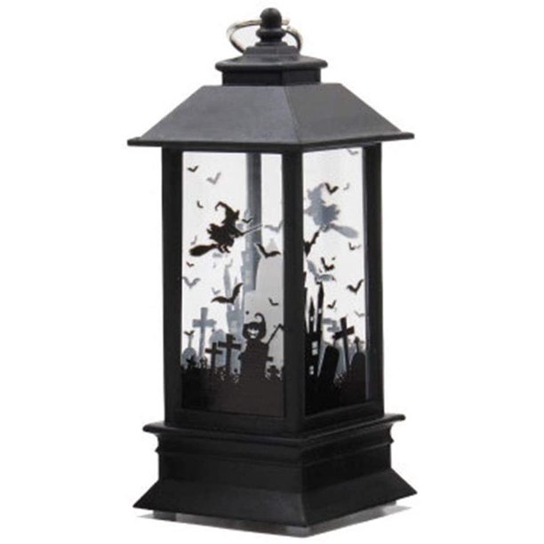 Linternas de Halloween, linterna de vela LED de Halloween, lámpara de llama de luces decorativas de estilo único con luz de té LED para decoración de Halloween Vhermosa WMZL-633-1