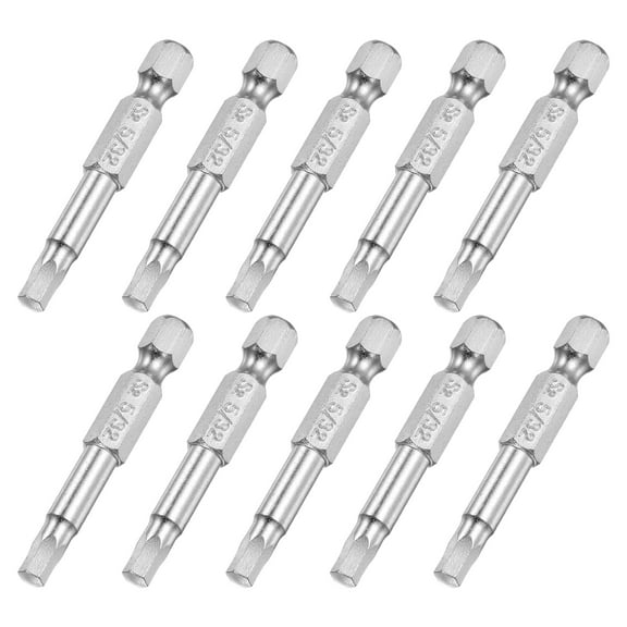 Uxcell 5/32" Magnetic Hex Head Screwdriver Bit, 1/4" Hex Shank 2" Length S2 Steel Power Tool, 10 Pack