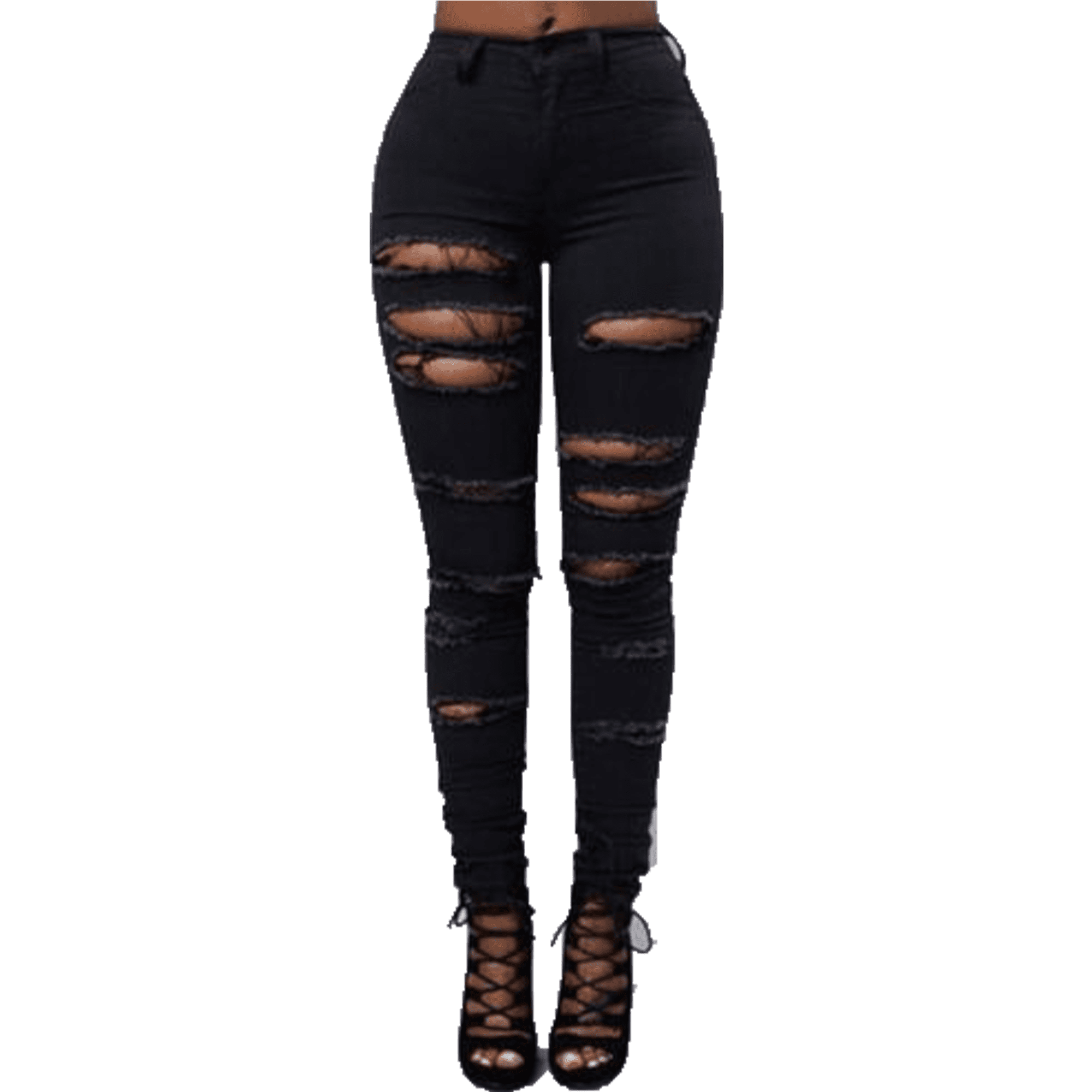 distressed jeggings high waisted