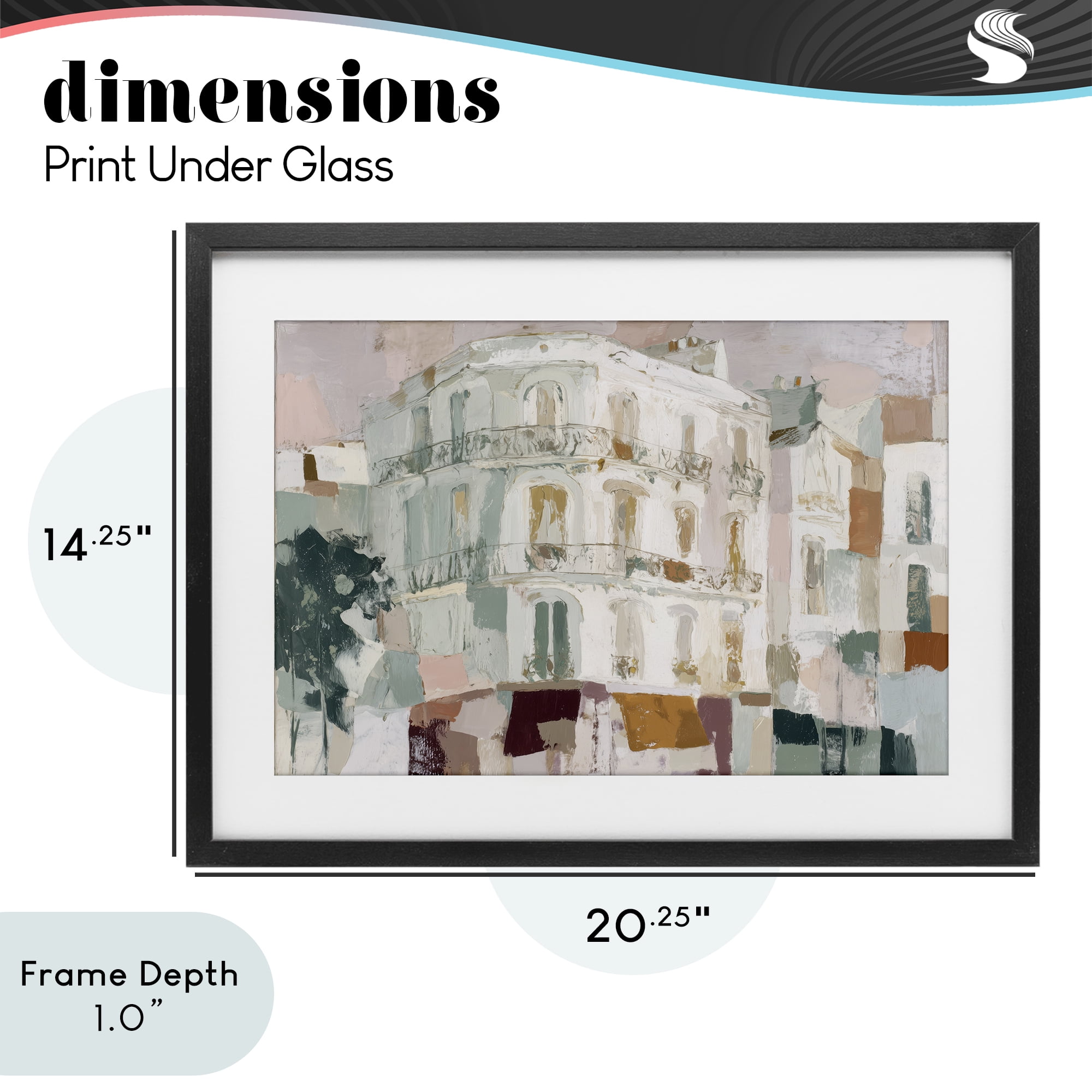 Stupell Industries Barcelona Street Corner Black Framed Print Under Glass, design by Chromatic Storm Studio