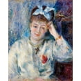 thumbnail image 2 of Renoir, Pierre-Auguste 20x24 White Modern Wood Framed Museum Art Print Titled - Portrait of Mademoiselle Marie Murer, 2 of 4