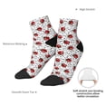 thumbnail image 6 of Fuzoiu Red Ladybugs On Black Dotted Print Adult Socks, Crew Moisture-wicking Socks, Unisex Cushion Crew Socks,Casual Sports Ankle Socks, 6 of 7