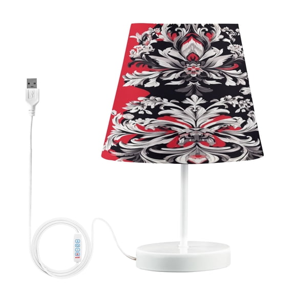 BZSMCE Table Lamp Creative Design Sliver Art Regular Prinetd Simple Pattern Night Light