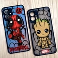 thumbnail image 2 of Matte Case for VIVO Y93 Y91C Y91 Y85 Y77 Y76 Y75 Y73 Y72 Y71 Y53 Y52S Y50 Y35 Y22 Y20 4G 5G Case Marvel Avengers Anime Cartoon, 2 of 5