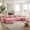 Pink, variant on Vinform 149" Sectional Couch, U-Shaped Sofa with 2 Ottomans for Living Room, 4-Seat, Plush, Gray(No Assembly Required)