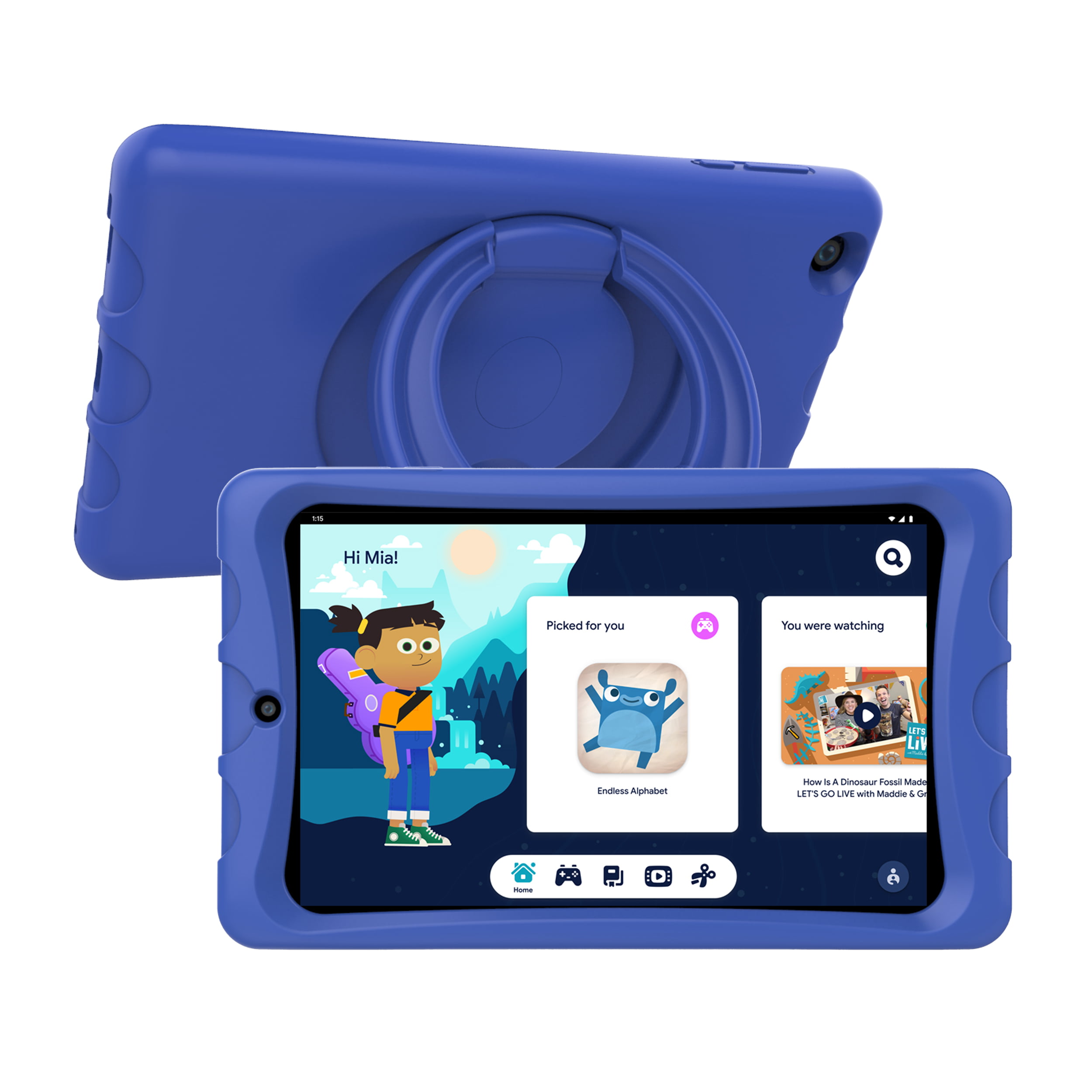 onn. 8" Kids Tablet, 32GB (2021 Model) - Blue