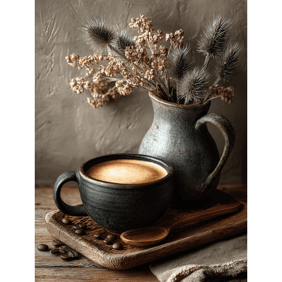 Coffee Bar Canvas Print, Food Kitchen Art, Restaurant Decor, Ready To Hang Gift for Coffee Enthusiasts