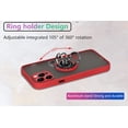 thumbnail image 6 of is Specially Designed for iPhone 12 Pro Max Anti-Fingerprint, Built-in 360° Rotating Ring Bracket Solid and Durable Magnetic car Phone case, Suitable for iPhone 12 Pro Max 6.7inches Women-Red, 6 of 6