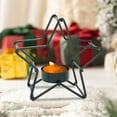 thumbnail image 5 of Christmas Candle Holders Star Shape - Iron Metal Candlestick for Holiday Party Table, Decorative Star Tea Light Holders for Home Gifts Festive Table Ornaments for Season Decor, 5 of 7