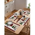 thumbnail image 6 of 2024 Placemat Christmas Tree Snowflake Elk Kitchen Dining Table r Accessories 4/6pcs Heat Resistant Linen Tableware Pads Mats, 6 of 7