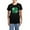 With Blue Strpe Pant, variant on CafePress - St Patricks Day 3/17 Shamrock Women's Dark Pajamas - Women's Short Sleeve Print T-Shirt and Pants Dark Cotton Pajama Set