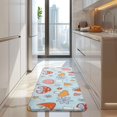 thumbnail image 4 of Red Mushroom Flower Light Pattern Kitchen Rug Mat,Kitchen Runner Rugs Non Skid Washable,Decorative Kitchen Floor Mats for Kitchen,Sink,Laundry,17"x47.2", 4 of 7