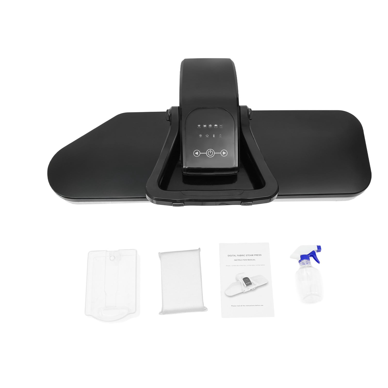 Black 1600W 36in Fabric Press Machine Clothes Steam Press Touchscreen Modern