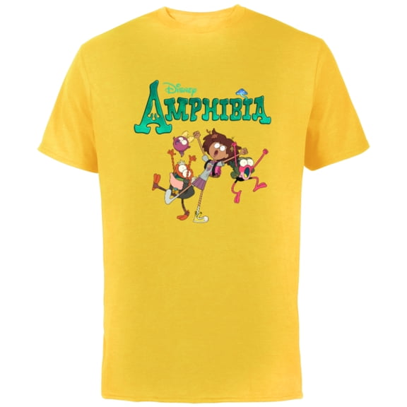 Disney Channel Amphibia - Short Sleeve Cotton T-Shirt for Adults - Customized-Yellow
