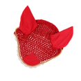 thumbnail image 2 of Dalazy Voile Respirant en Coton Doux Crocheté à la Main avec Oreilles pour Cheval Rouge, 2 of 8