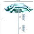 thumbnail image 2 of Parasol de Plage Inclinable Ombre Solaire 1.8M Jardin, 2 of 5
