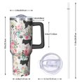 thumbnail image 2 of OBREWU Husky Dog Flower Floral Tumbler with Handle and Lid,Husky Dog Flower Floral 40oz Double Wall Vacuum Insulated Tumbler,Cups Gift for Women and Men, 2 of 7