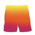 thumbnail image 4 of COSFO Drawstring Mens Shorts Board Orange Elastic Waist Gradient Casual Shorts Beach Loose Shorts, 4 of 6