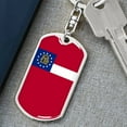 thumbnail image 6 of State of Georgia Flag Keychain Dog Tag Stainless Steel or 18k Gold, 6 of 16