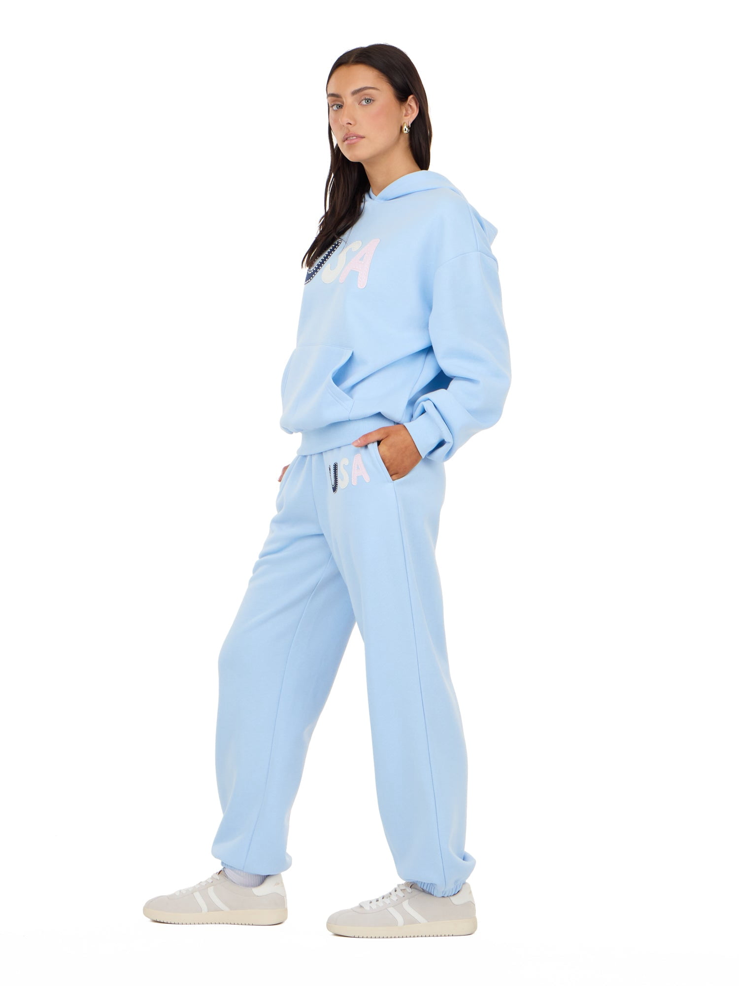 Forever 21 Women's and Women's Plus Americana Fleece Jogger Sweatpants, Sizes XXS-4X
