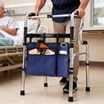 thumbnail image 2 of Deago Walker Bag Basket with Cup Holder Large Capacity Folding Walkers Rollator Organizer Carry Storage Pouch Water-Resistant Armrest Accessories for Seniors Elderly Handicap, Navy Blue, 2 of 8