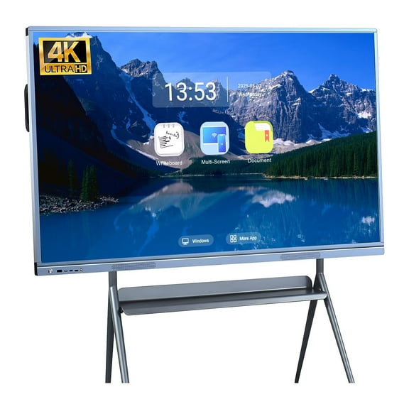 JYXCN Smart Board 55 Inch Interactive Electronic Whiteboard All-in-One Touch Screen Computer with Dual System for Classroom, Office & Presentations​