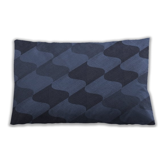 Ahgly Company Outdoor Rectangular Patterned Lumbar Throw Pillow, 13 inch by 19 inch