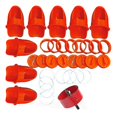 thumbnail image 1 of Comedero para pollos a prueba de ratas, 8 puertos y 1 sierra perforadora Alimento para aves de corral Naranja Ruikalucky kaili Sencillez, 1 of 5