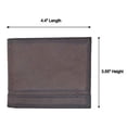 thumbnail image 3 of Cazoro Men's Genuine Leather RFID Blocking Bifold Extra Capacity Top Flip ID Wallet Brown, 3 of 9