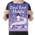 thumbnail image 2 of Find Your Magic Meditate Poster - Spiritual Decor for Mindfulness Seekers - 13x19 Poster Print, 2 of 4