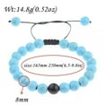 thumbnail image 2 of RSAMD Men Spot Owl 8MM Beaded Natural Lava Stone Gold Silver Charm Fashion Bracelets-176-19, 2 of 4