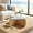 Blonde Oak, variant on Christopher Knight Home 29.5" Round Coffee Table with Modern Cross Base, Tempered Glass Top, Honey Oak
