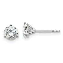 Auriga Fine Jewelry 14K White Gold 1 1/4 cttw Round Lab Grown Diamond Stud Earrings for Women (Clarity- SI, Color-G-H)