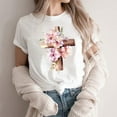 thumbnail image 4 of LiMoi Short Sleeve Tshirts Shirts T Shirts for Women Trendy Floral Blouses Tshirts Shirts Items Ordered by Me, 4 of 5