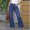 *Blue, variant on ClodeEU Women's High Waisted Straight Leg Pants,Loose Wide Leg Denim Trousers,Casual Fashion Jeans Black,Womens Plus XXL