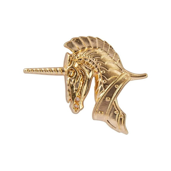 Knighthood Gold Unicorn Lapel Pin Badge Coat Suit Jacket Wedding Gift Party Shirt Collar Accessories Brooch