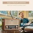 thumbnail image 4 of MotorGenic Vintage Retro Bluetooth Speaker with AM/FM Radio | Decorative Multi-Mode Sound System, 4 of 8