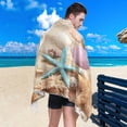 thumbnail image 4 of Coolnut Beach Towels Seashells Starfish Summer Beach Camping Towels Tropical Sea Sand Sand Free Beach Towel, 30"x60" Large Beach Towels Quick Dry Bath Travel Towels Pool Yoga Beach Mat for Men Wome, 4 of 6