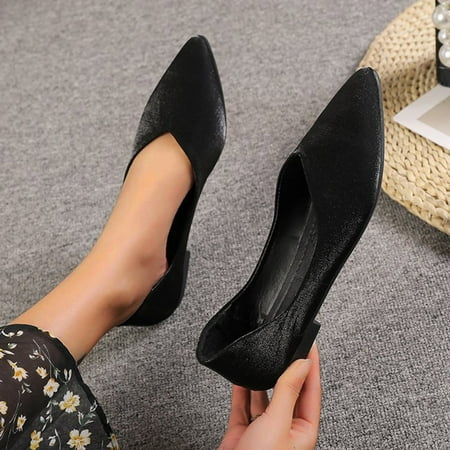 

TOWED22 Women Flats Women s Comfortable Pointed Toe Flats Shoes Dress Wedding Work Business Dancing Ballet Flats for Women Lady Bride Black