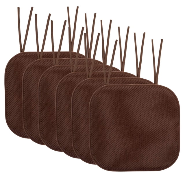 Cojín para silla Sweet Home Collection, espuma viscoelástica, paquete de 6