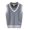 Grey, variant on iixpin Kids Boys Girls Sweater Vest V Neck Casual Sleeveless School Uniform Knitted Jumper Waistcoat Knitwear Grey 9-10