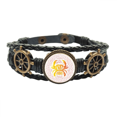 thumbnail image 1 of Comida de cangrejo Pulsera marina tejida en cuero, 1 of 4